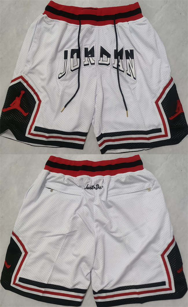 Men's Michael Jordan White/Red/Black Shorts